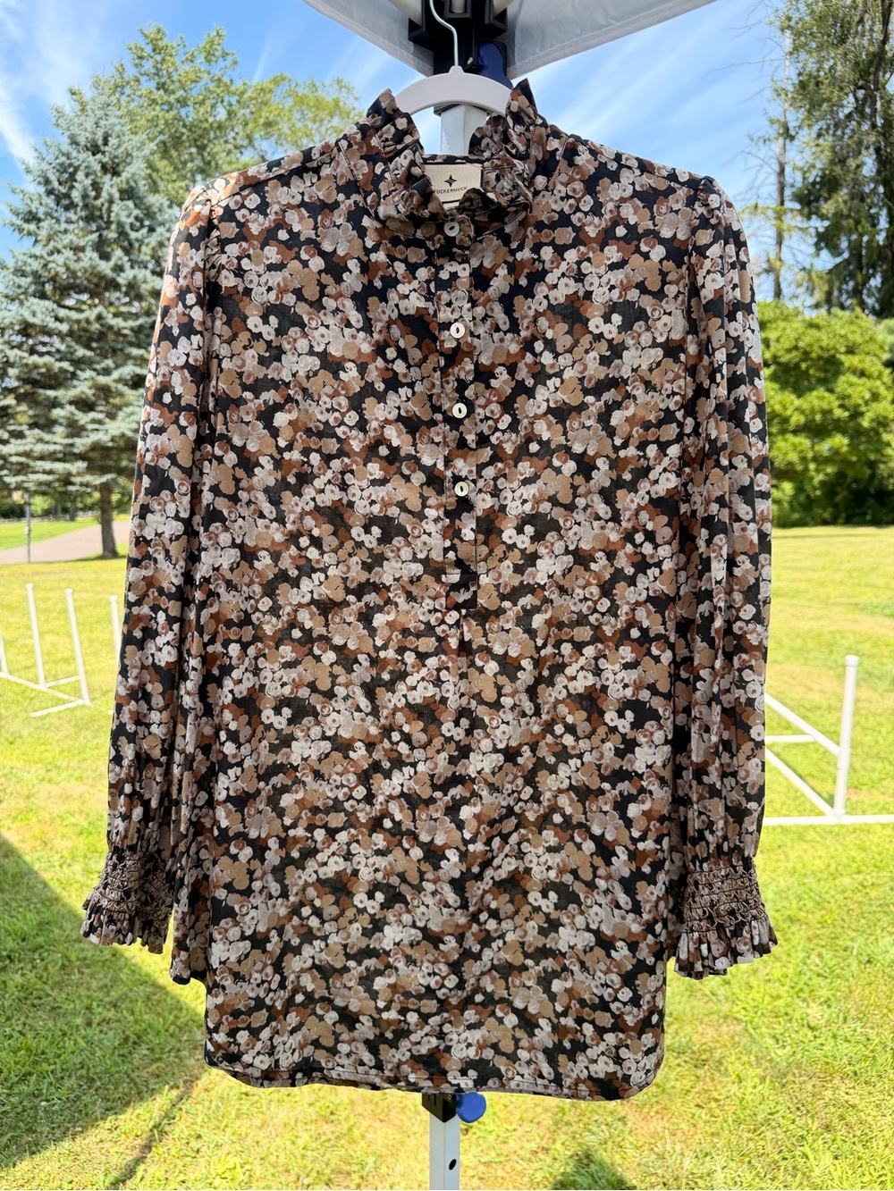 Tuckernuck Brown and Black Floral Tunic